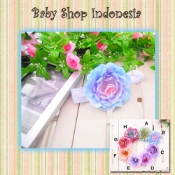 large H098 Bandana Grad Color Flower 25 B